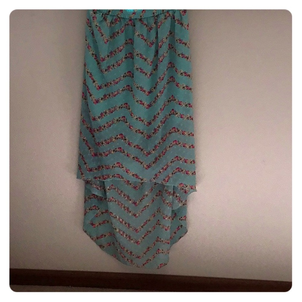 A women’s teal/blue skirt